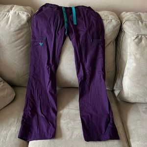 Med Couture purple cargo scrub bottoms